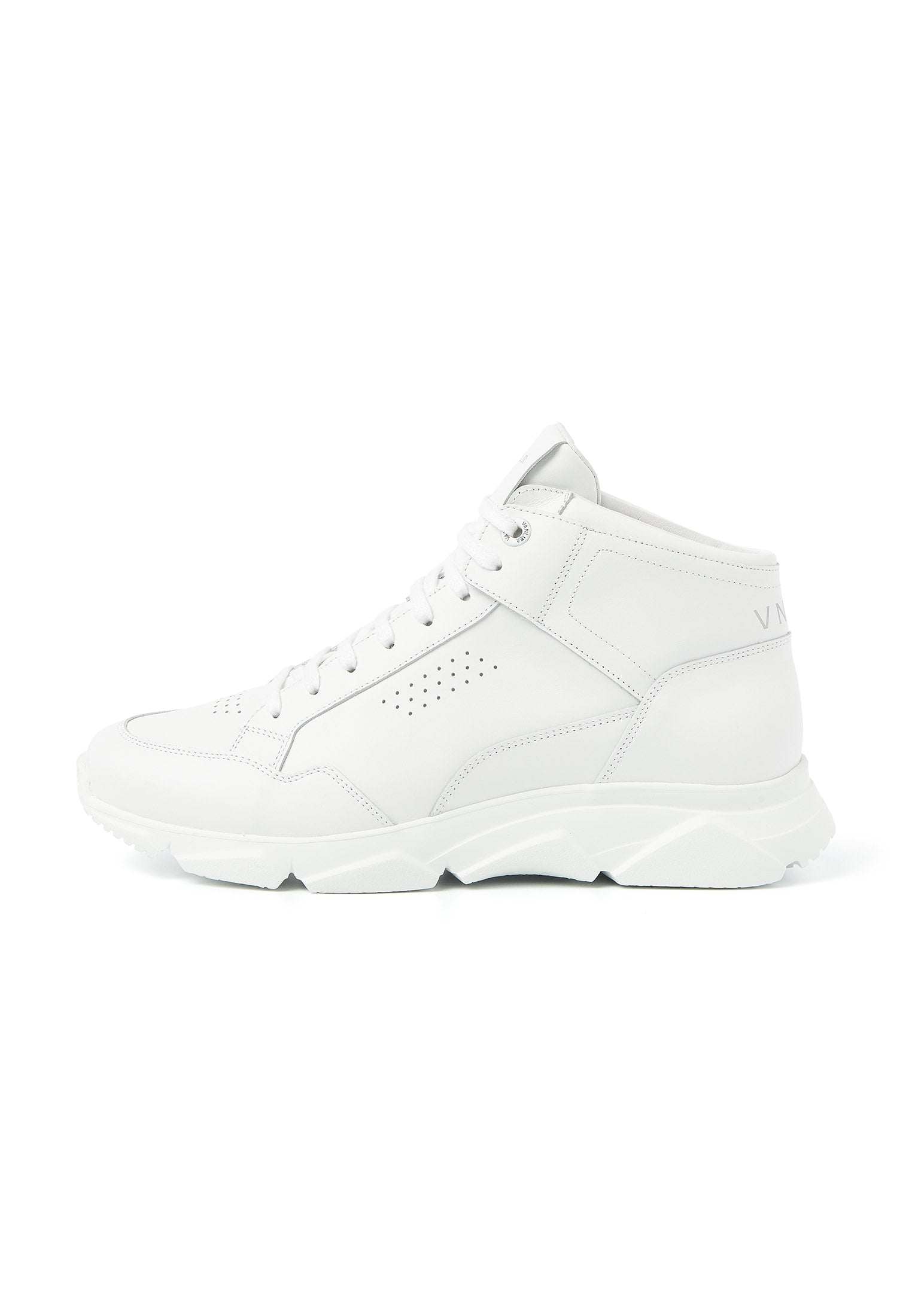 Wit gladleren Rock halfhoge sneaker