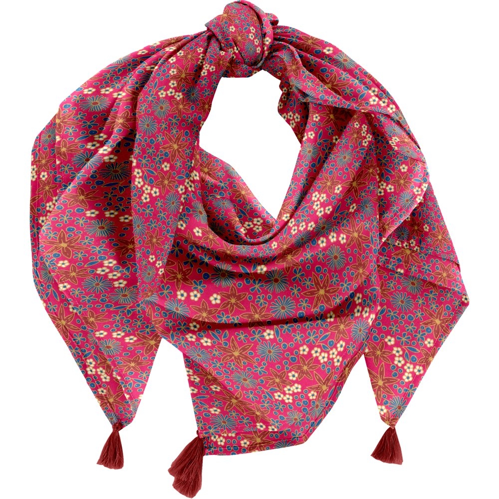 Foulard Pompon Badiane Framboise
