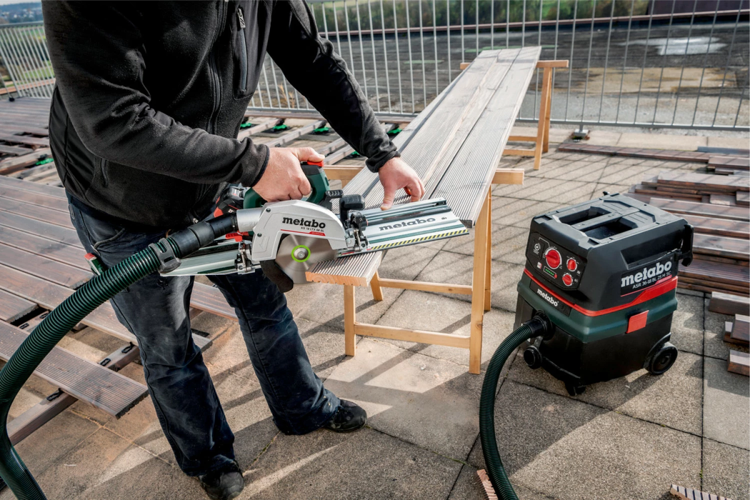 Metabo KS 18 LTX 66 BL 18V Li-ion accu cirkelzaag set (2 x LiHD 8.0 Ah) in metaBox - koolborstelloos - 611866810