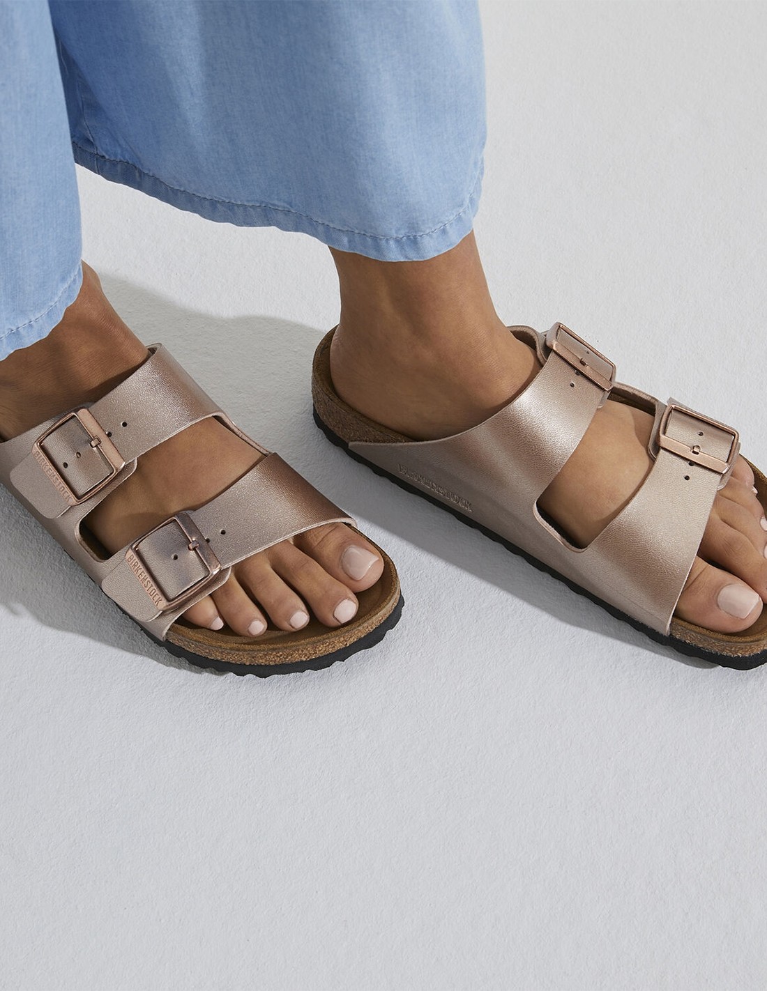 birkenstock Mules Femme Arizona Bf Copper Metalic