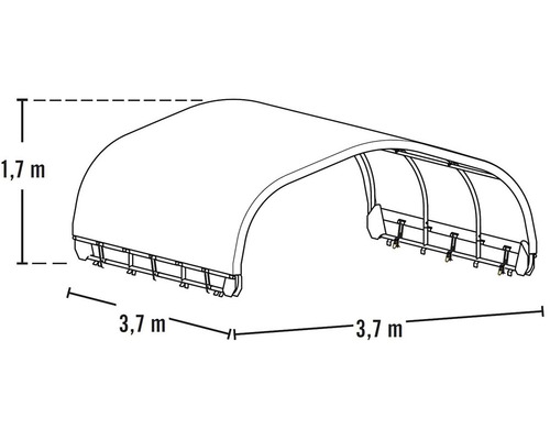 Weidetent luifel ShelterLogic 370 x 370 cm groen