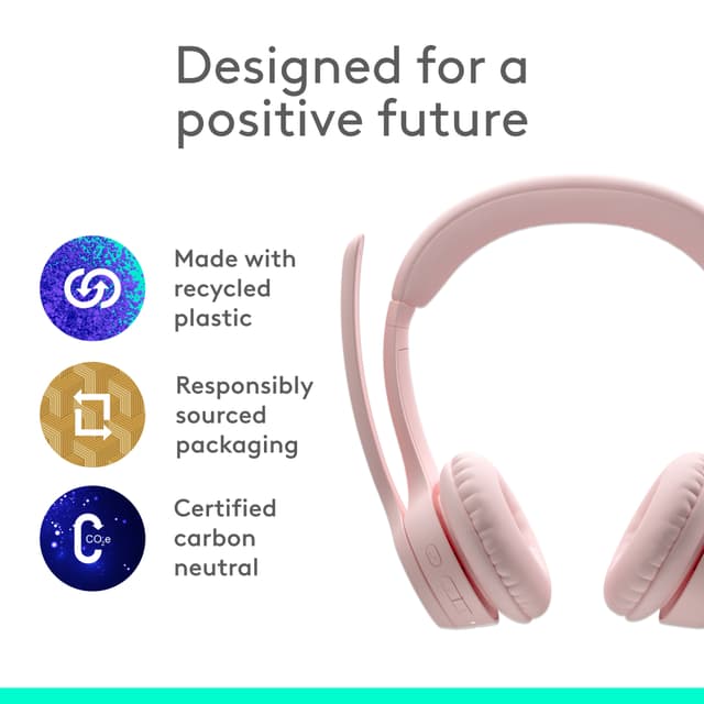 Logitech Zone 300 trådløse høretelefoner (rose)