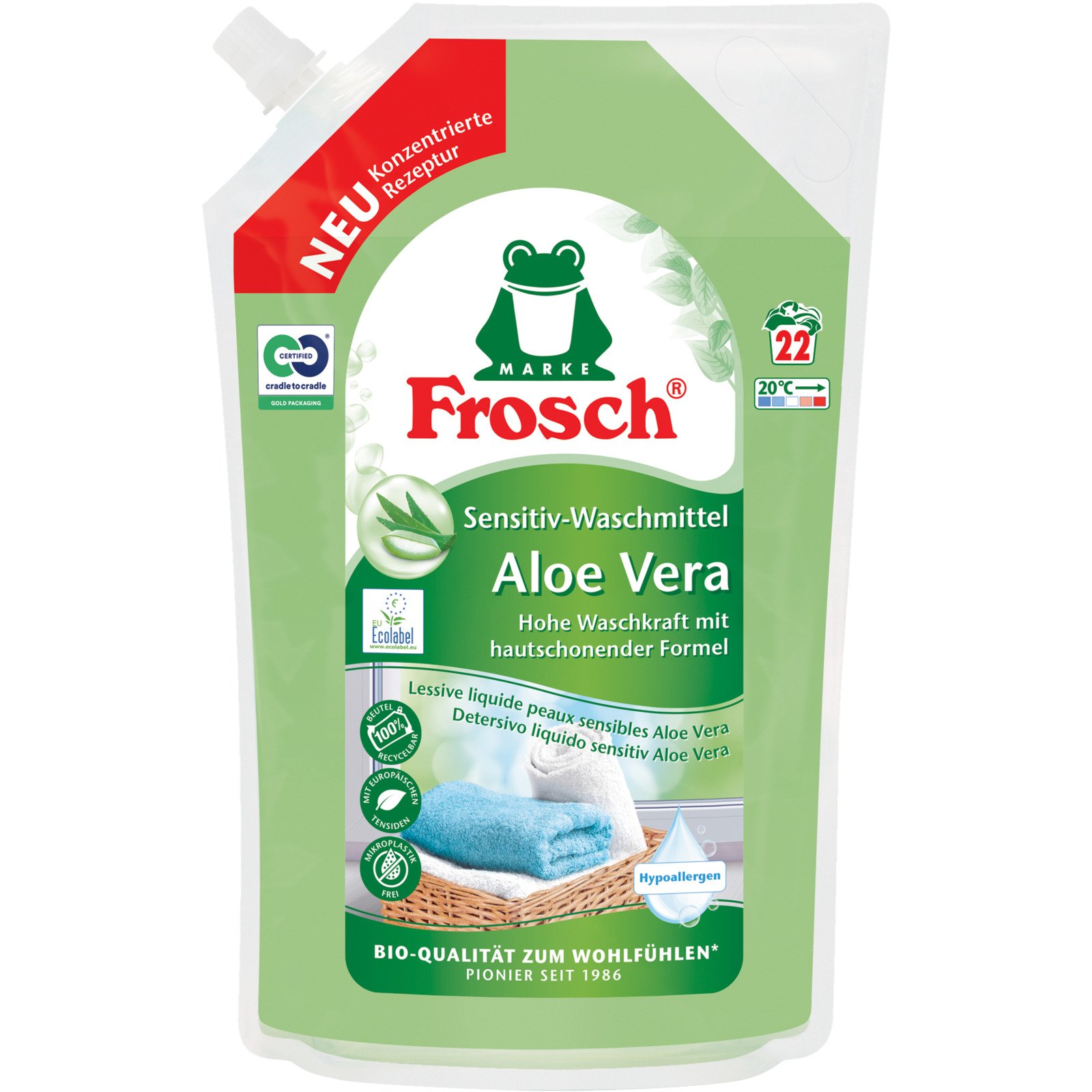 Frosch Aloe Vera Waschmittel 22 Waschgänge