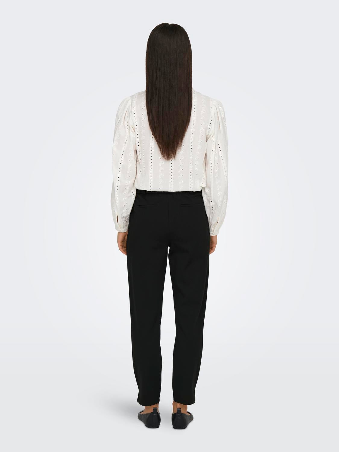 JDYNEW Mittlere Taille Normal geschnitten Chino Hose Black