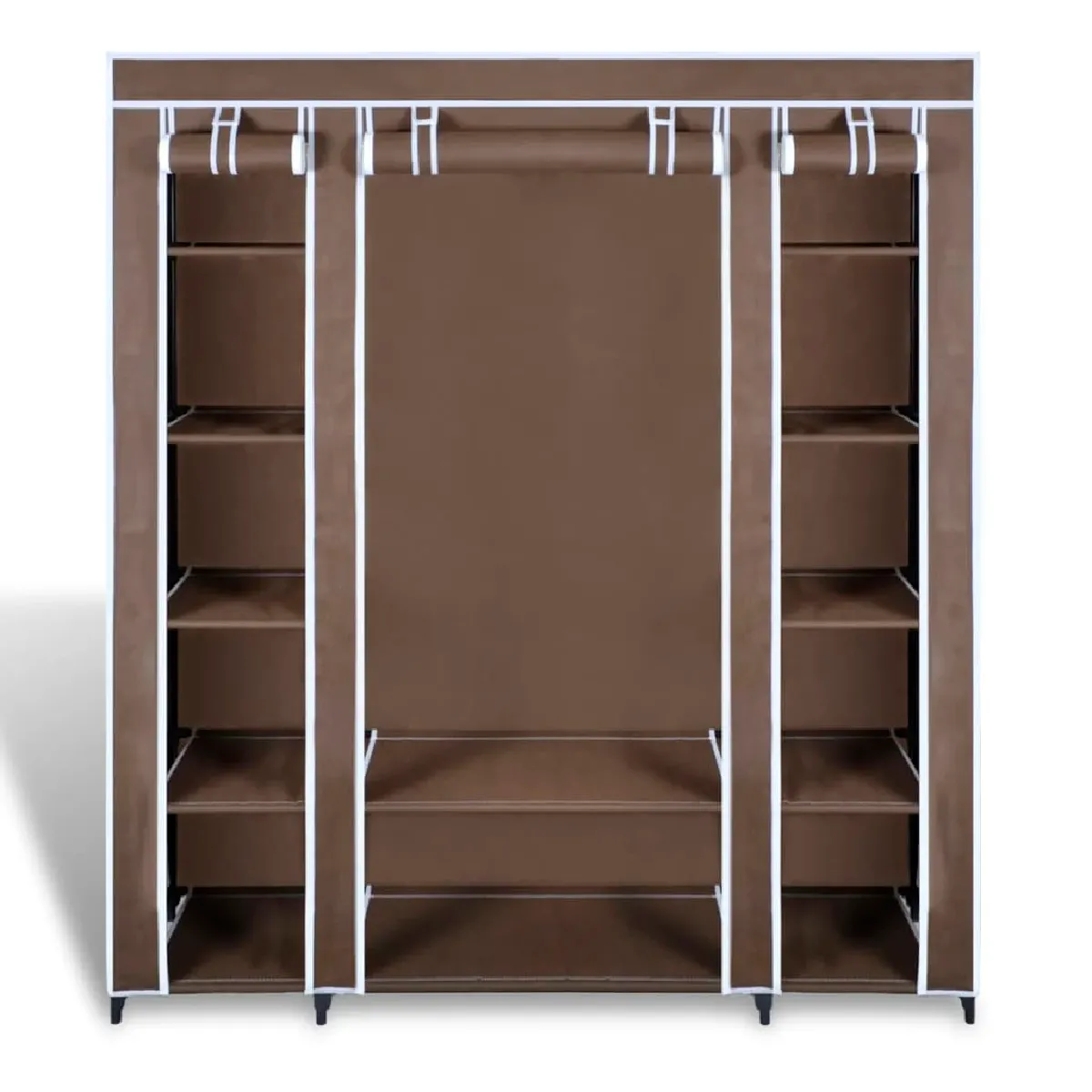 vidaXL Armoire avec compartiments et tiges 45 x 150 x 176 cm Marron