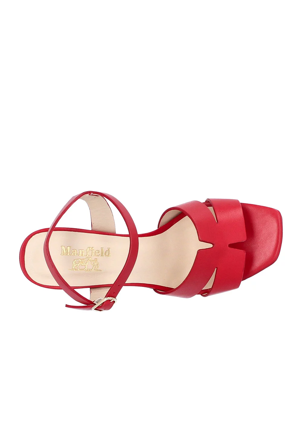 SANDALE BARNSLEY CUIR ROUGE