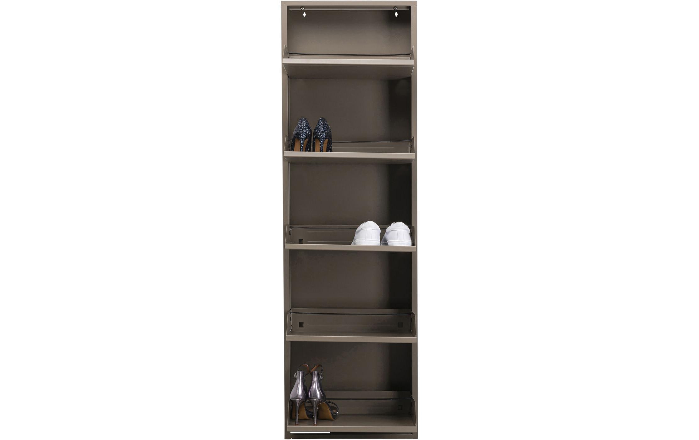 Schuhschrank Caruso 5-er, 50 x 170 cm, Braun<br>Schuhschrank