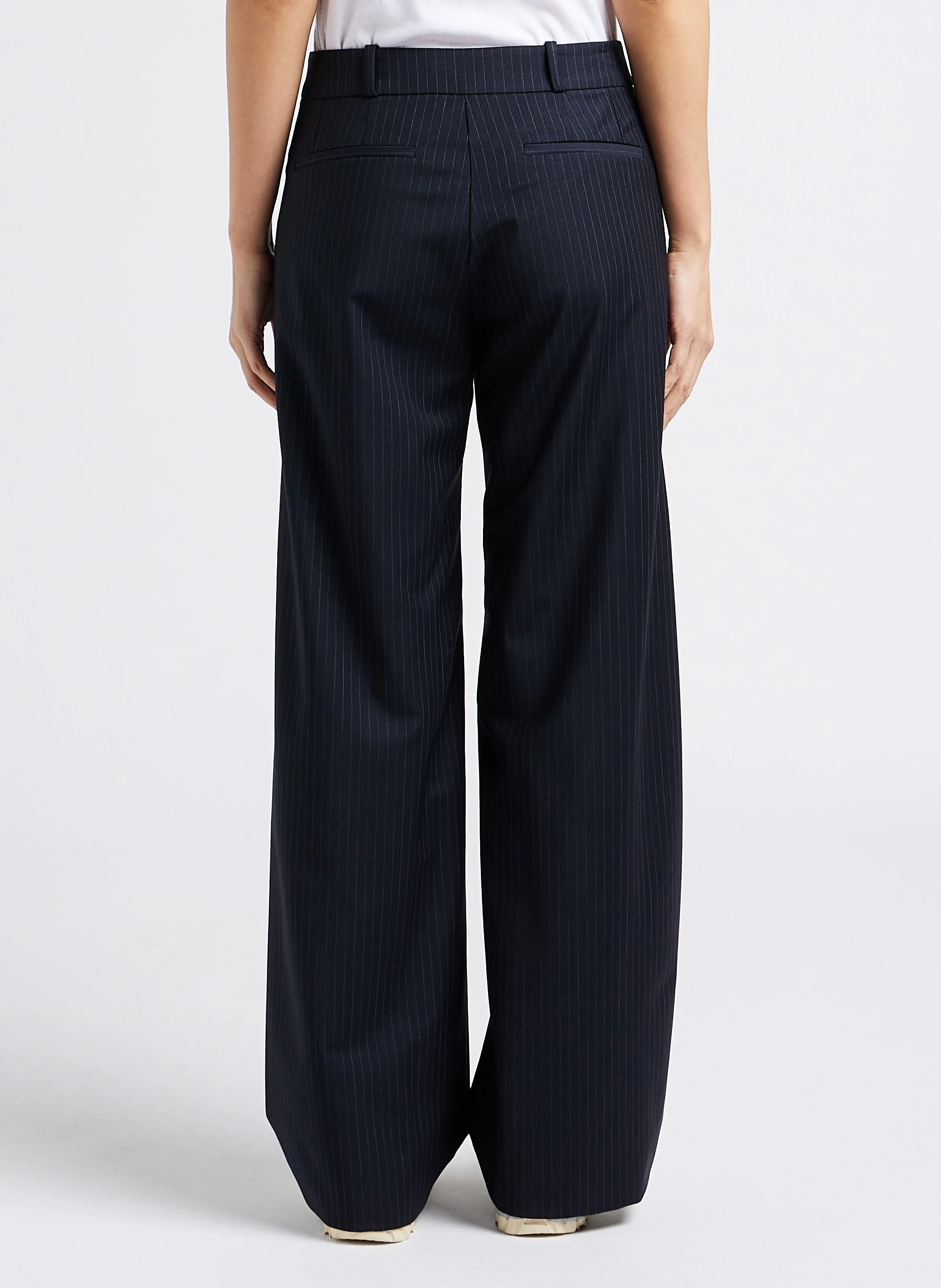 PISTACHIO - Pantalon évasé à rayures | Bleu