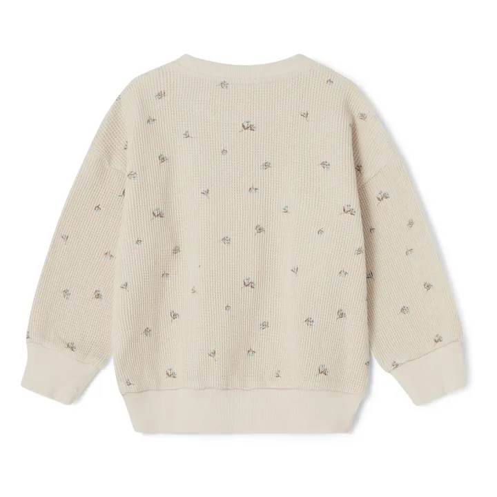 garbo&friends Sweat Fleuri Gaufré | Ecru