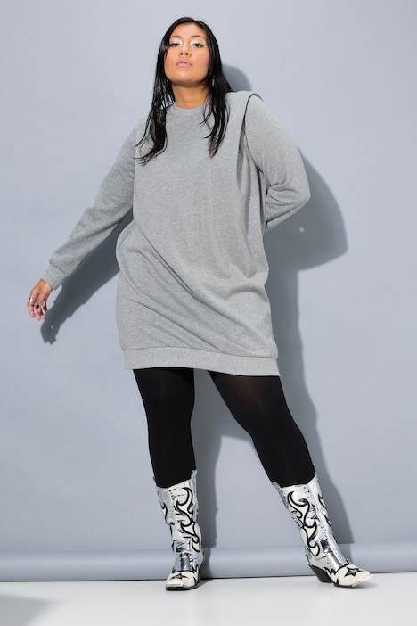 Sweatkleid, oversized, betonte Schultern