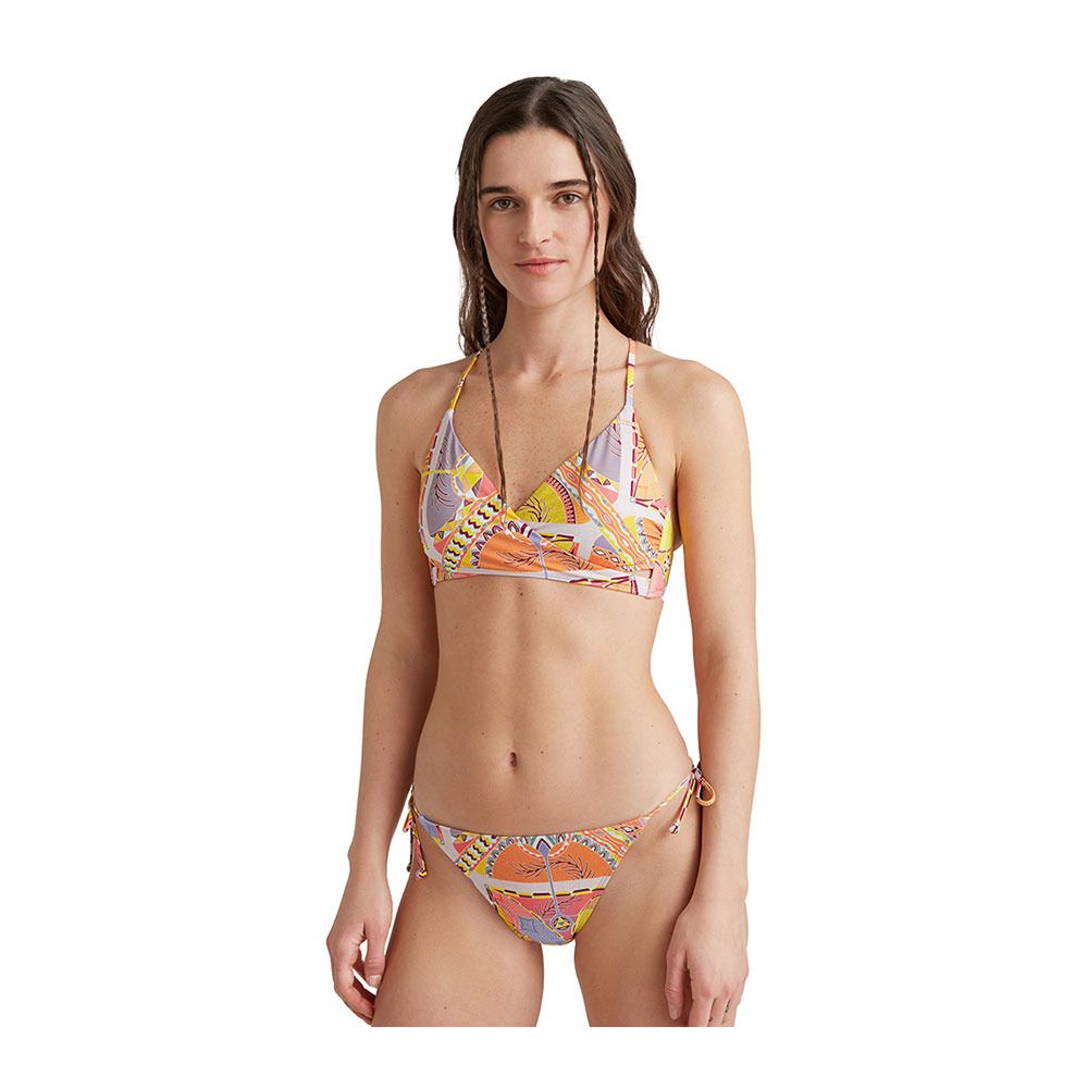 O'Neill BAAY - Haut maillot de bain Femme yellow scarf print