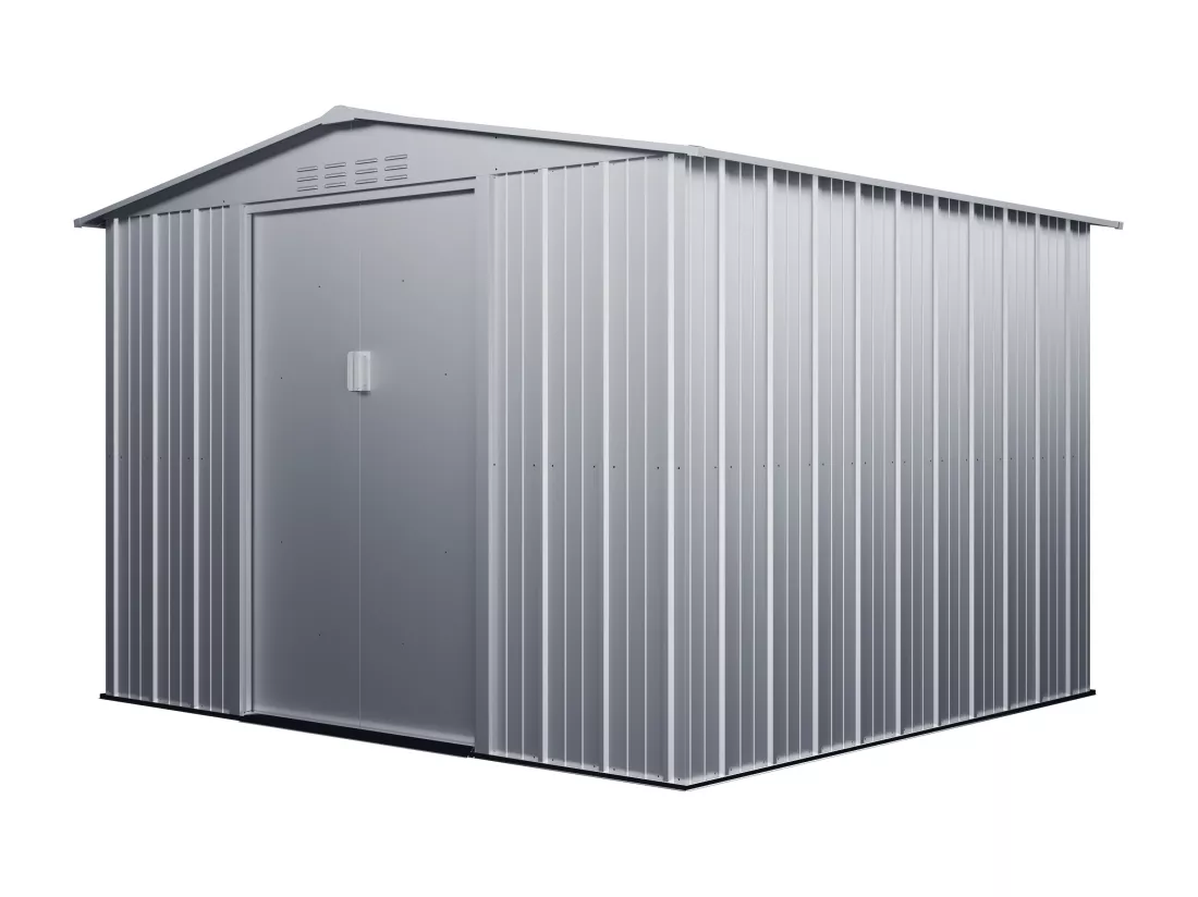 Abri de jardin métal en acier galvanisé gris 6.71 m² LINUS