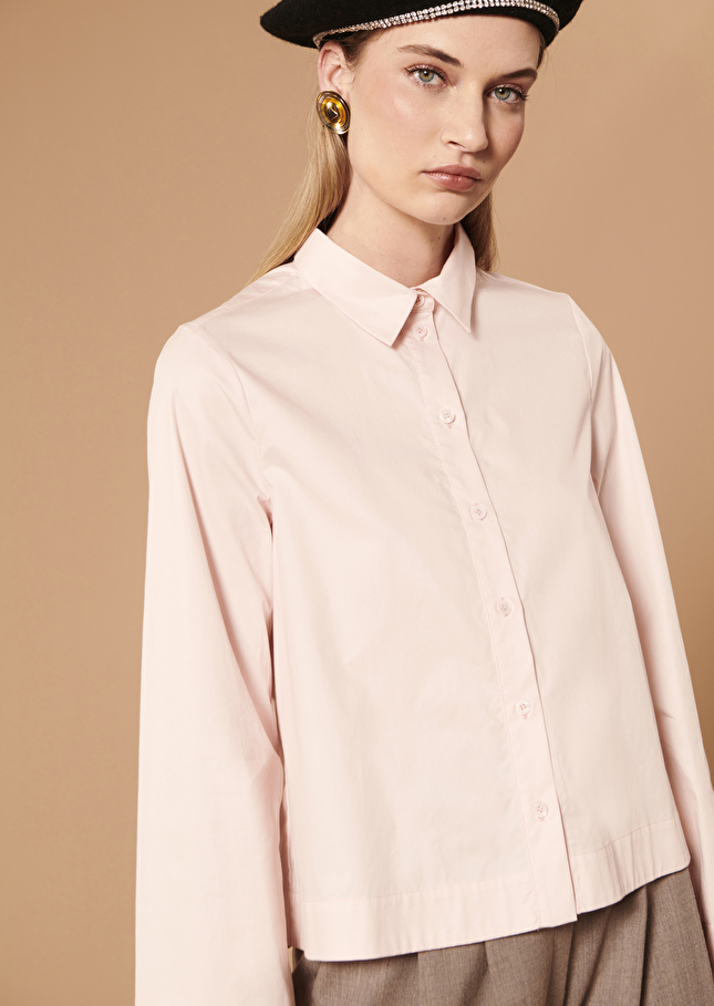 Chemise Callierose pâle en popeline