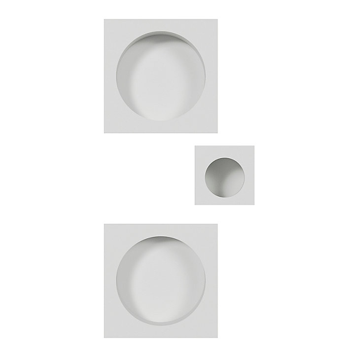 Galandage Carré à visser GoodHome Irvil mat blanc Ø55.5mm