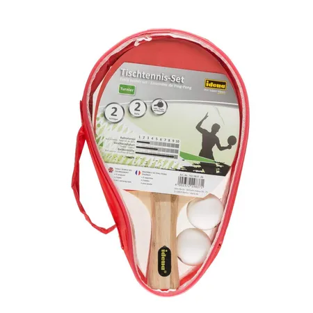 Idena Tischtennis-Set Turnier, 2 Schläger, inkl. 2 Bälle und Tasche, sortiert