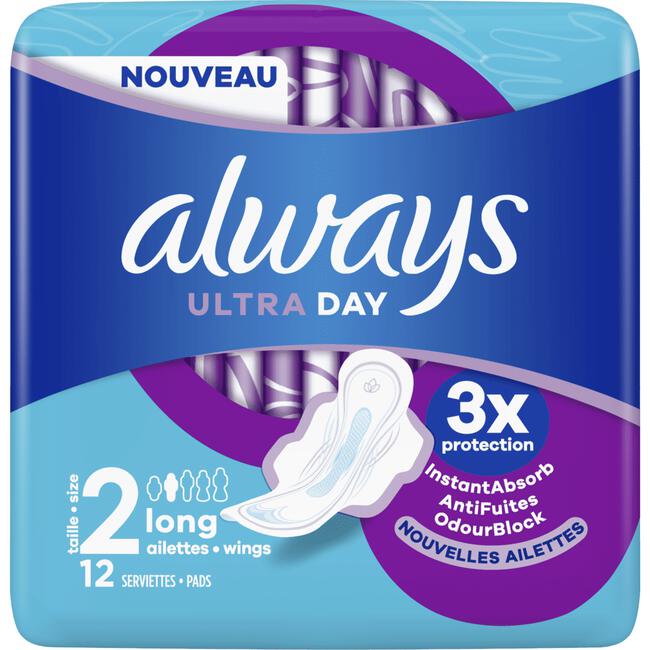 Always Ultra Maandverband Long Met Vleugels 12 Stuks