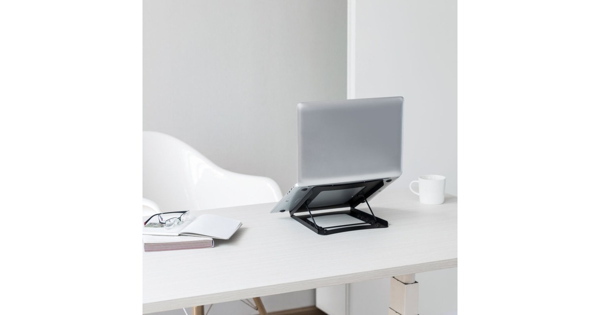 ACT ConnectivityLaptopstandaard, inklapbaar, hoogte verstelbaar in 5 standen  (Zwart)