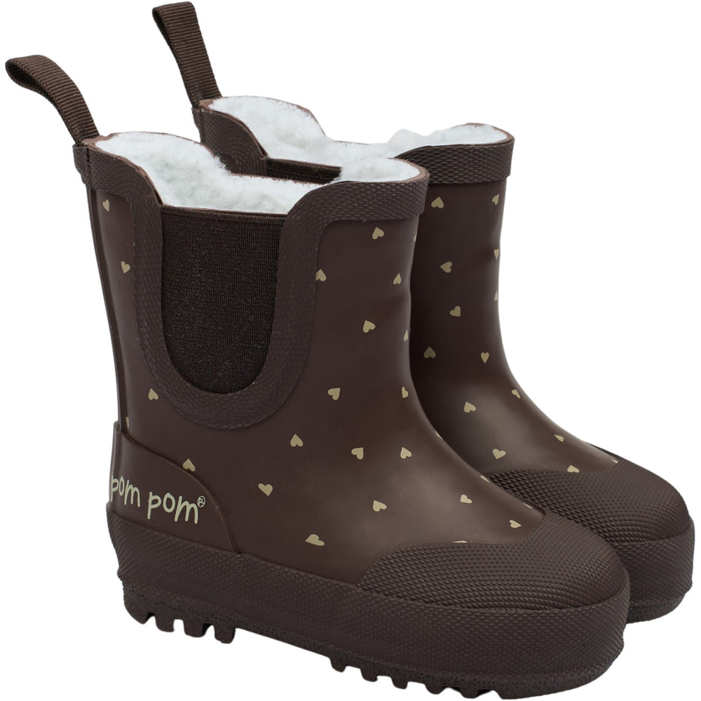Køb Pom Pom Chocolate Heart Brook GumBoots Thermo Ankle