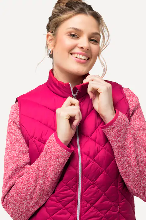 HYPRAR Funktions-Steppweste, Kontrastfutter, wasserabweisend, granatpink