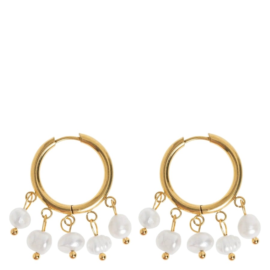 Timi Of Sweden Estelle Pearl Hoop Earrings
