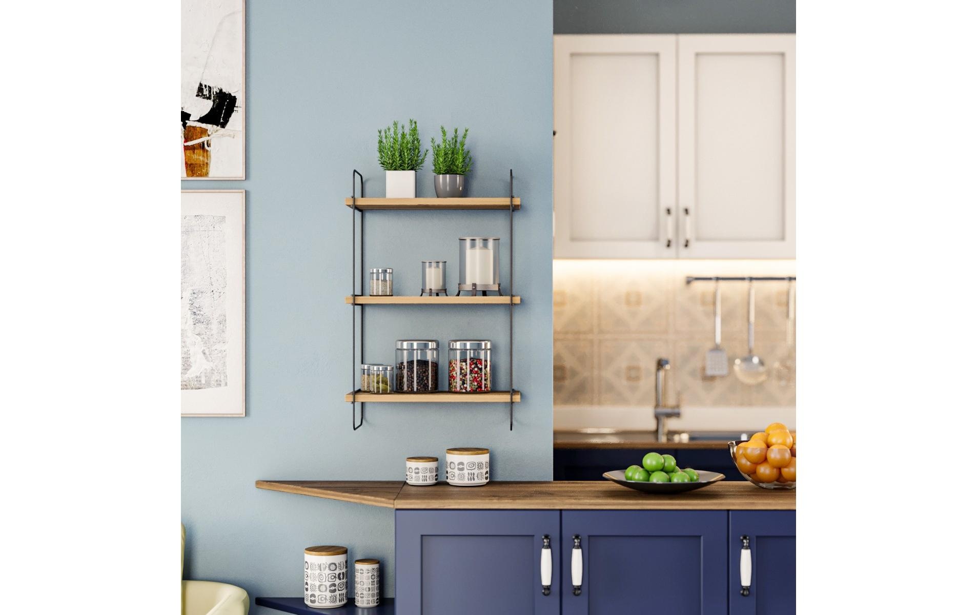 WOODY FASHION Wandregal »Pulalis 40 x 66 x 20 cm, Braun«