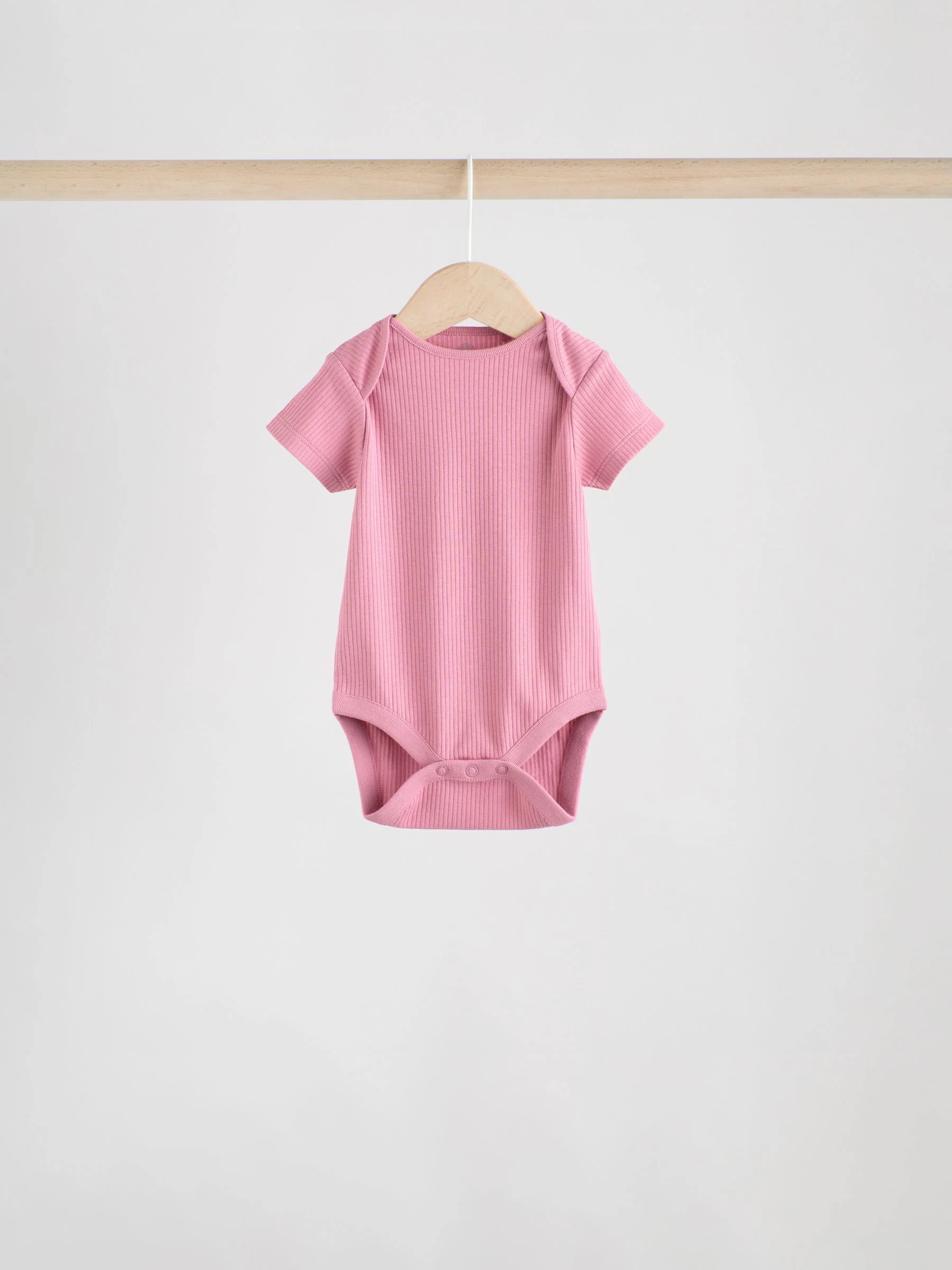 Roze - 5 Babyrompertjes met korte mouwen