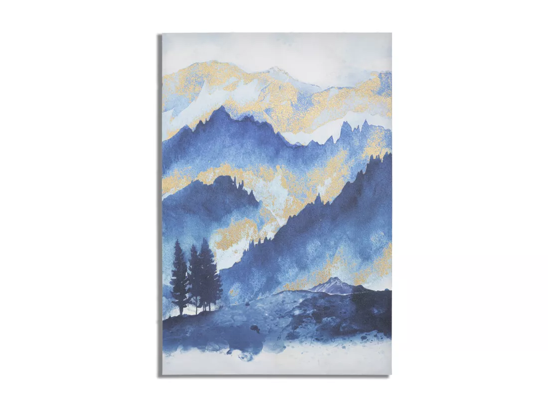 Impression sur toile paysage multicolore 80x3x120 cm