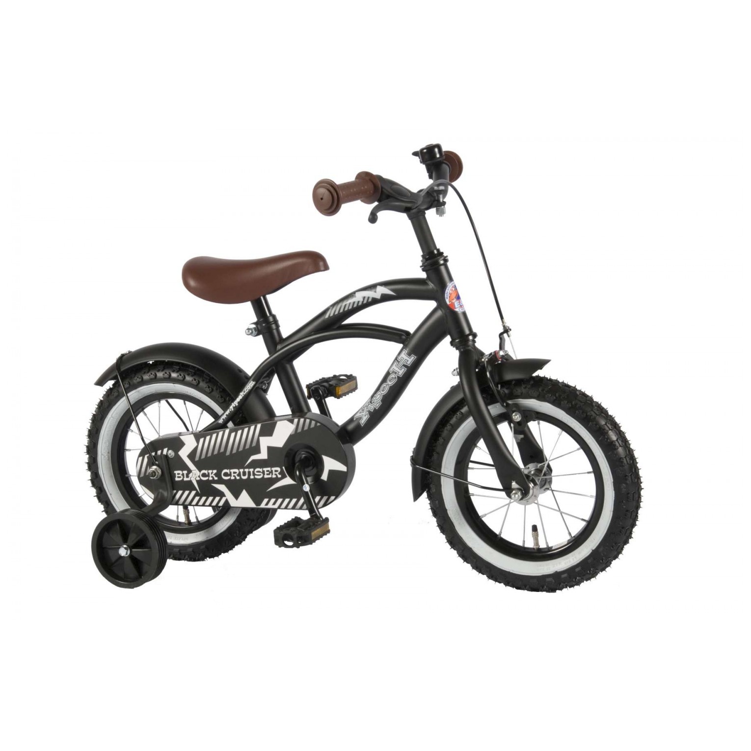 Volare Black Cruiser Fiets - 12 inch - Zwart