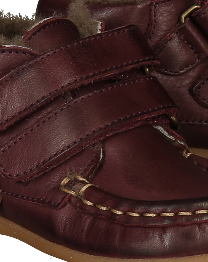Lauflernschuhe BABYMOOC gefüttert in weinrot