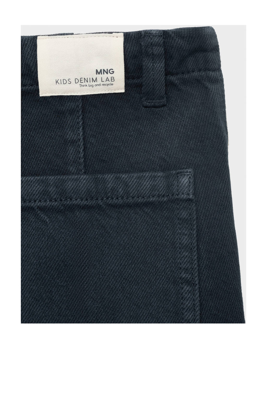 Mango Kids wide leg casual broek donkerblauw