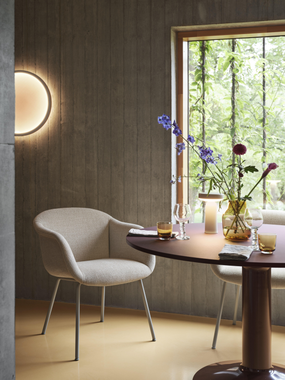 Muuto Calm wandlamp Ø50 wit/grijs