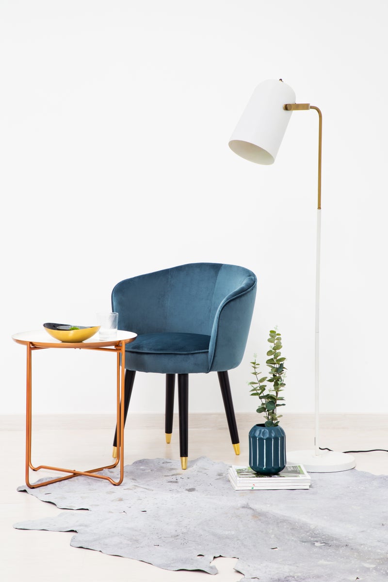 Minimalistische staande lamp in wit, Scandinavisch design, woonkamer, 135 cm | Woonkamer/eetkamerlamp