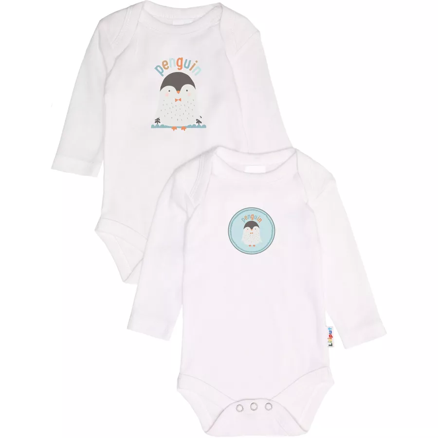 Liliput Langarmbody 2er Pack penguin  penguin patch weiß