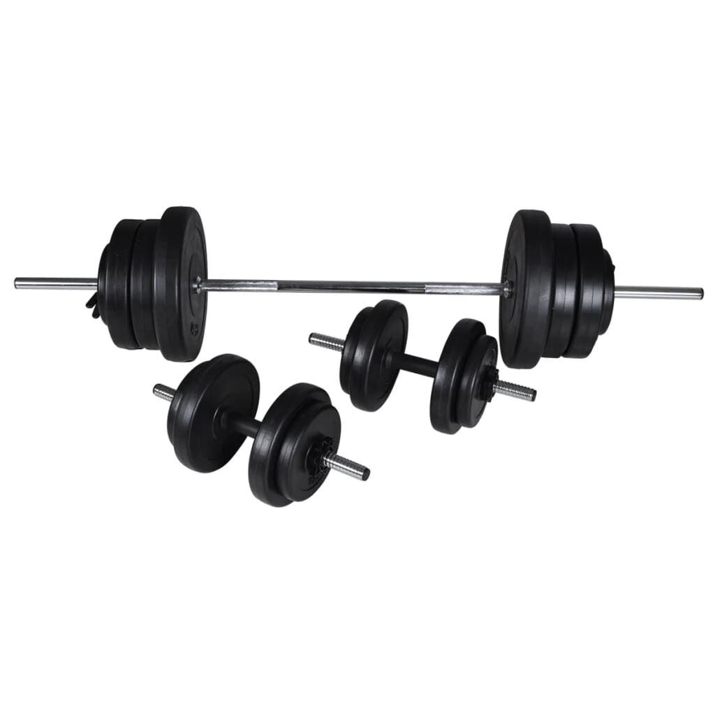 vidaXL Halterstang en 2 Dumbbellset, 60,5 kg