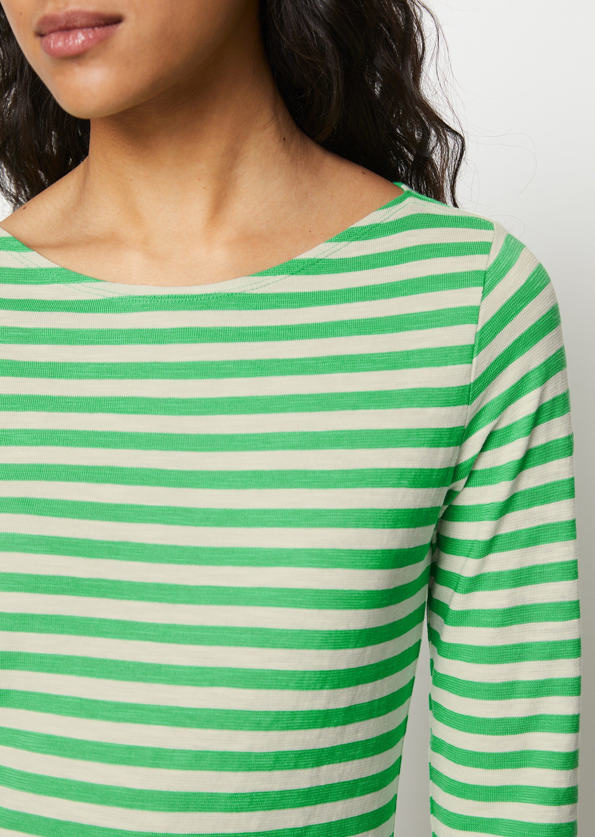 Ringel-Longsleeve regularaus Slubjersey