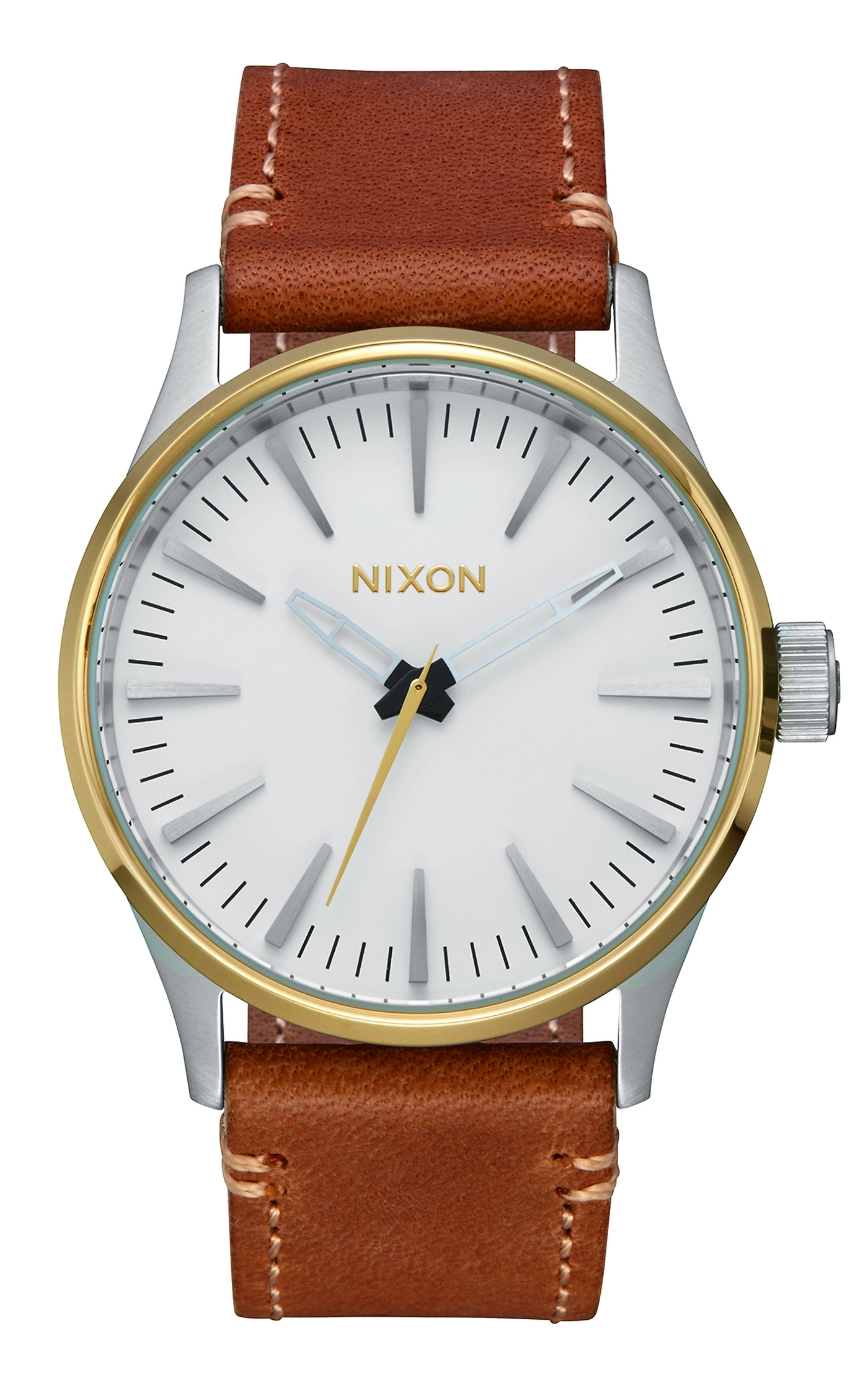 Nixon The Sentry 38 Leather Gold / Cream / Tan A3772548