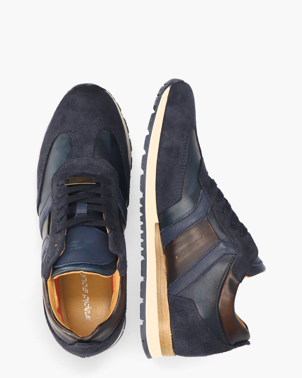 Rapid Soul Sweder Donkerblauw/Bruin Herensneakers