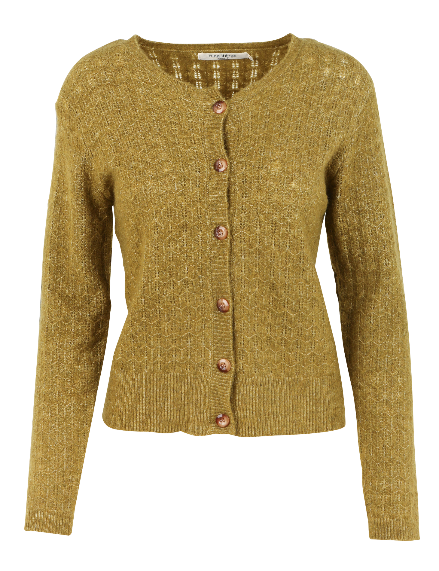 Gilet droit à col rond | Vert