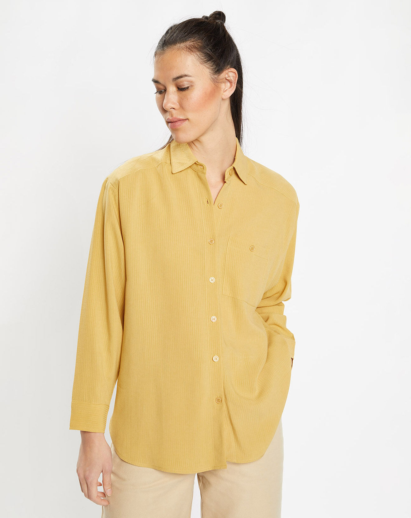 Galeries Lafayette Chemise Paros kaki clair