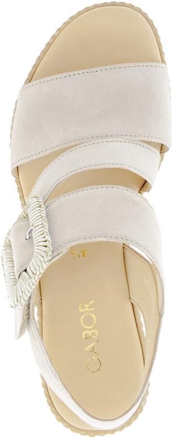 Gabor Dames Sandalen met hak 771 Beige Suède Sleehak