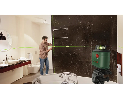 Bosch AdvancedLevel 360 kruislijnlaser inclusief 4 x 1,5V AA batterijen en draagtas