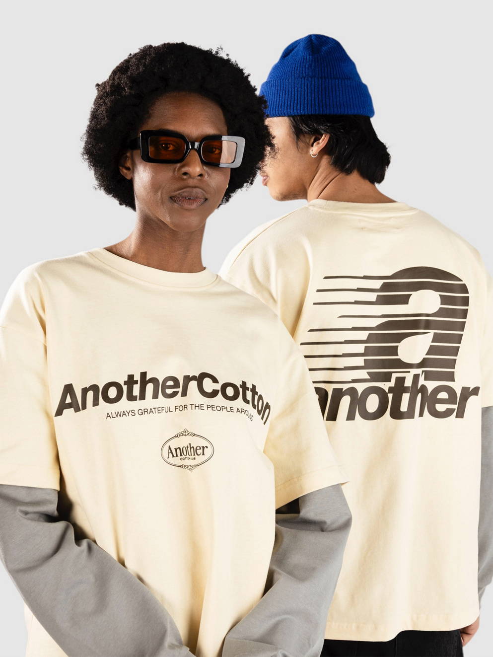 Another Cotton Lab Another Oversize Double Layer Longsleeve Lon off white