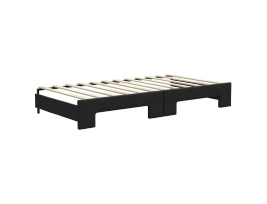 VIDAXL - Lit de jour avec lit gigogne noir 100x200 cm tissu