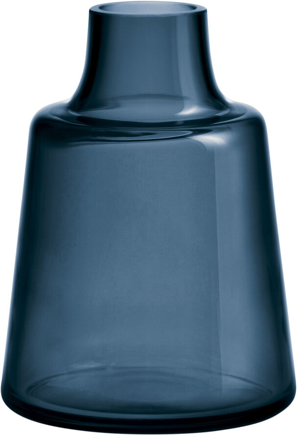 Holmegaard Flora Vase kort hals, blå, H 24 cm Blå