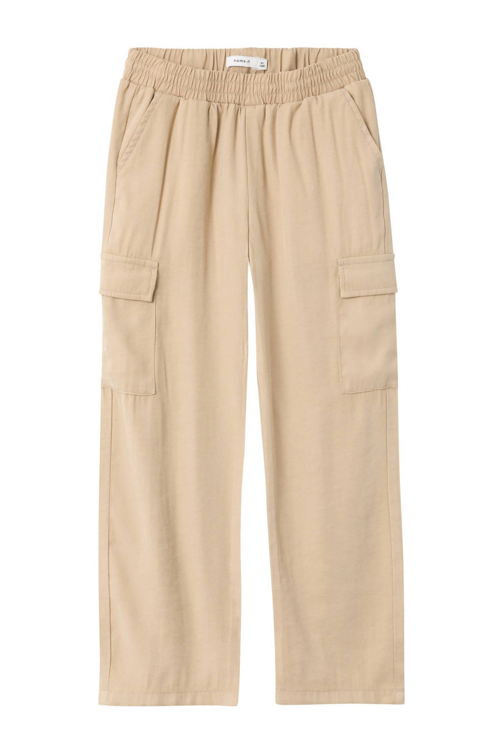 NAME IT loose fit cargobroek NKFBELLA beige