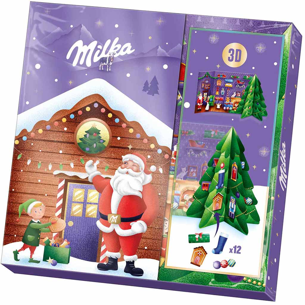 Milka 3D Bastel Adventskalender 163g MHD:31.3.25