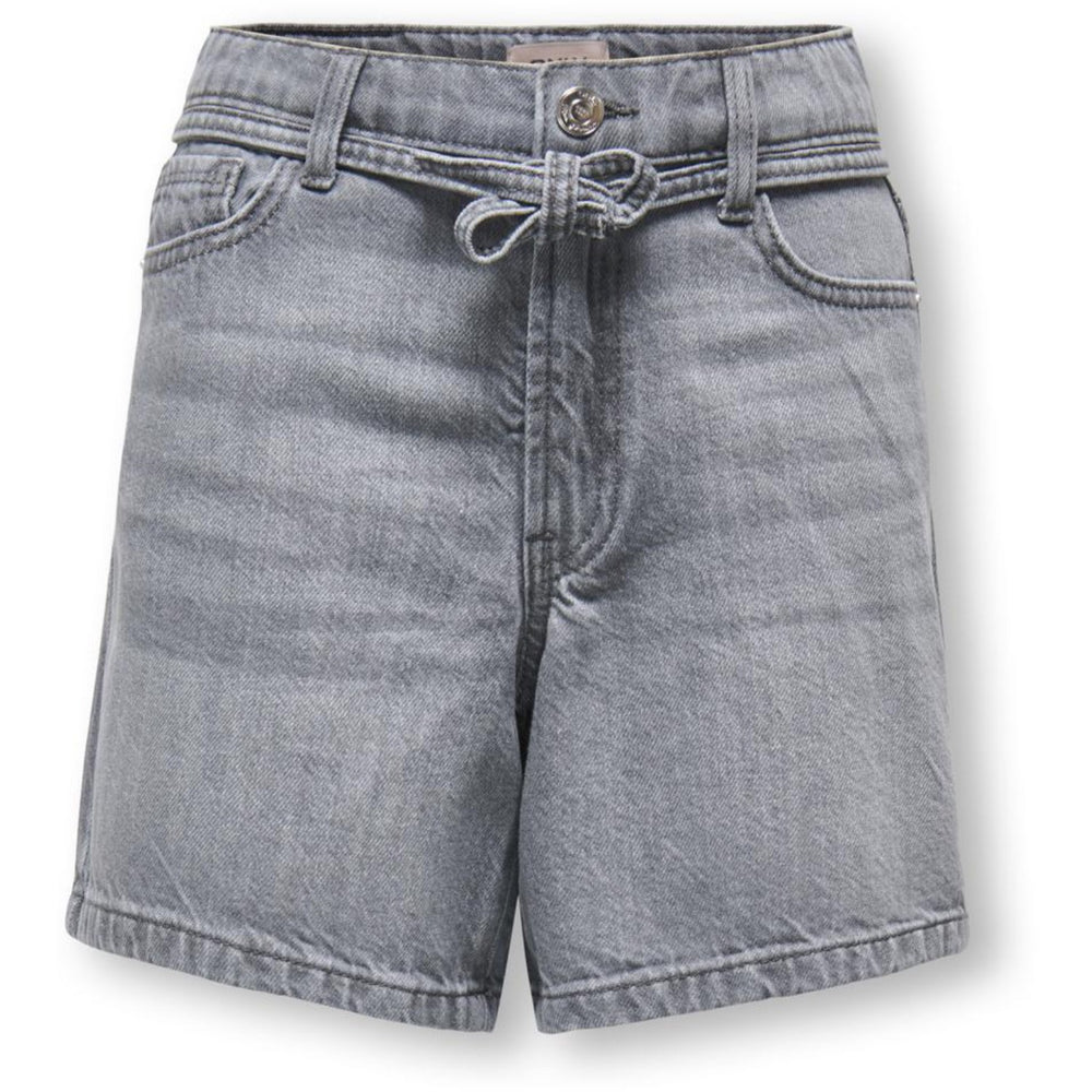 Køb kids ONLY Medium Grey Denim Koggianna Hw Bælte Shorts Pimbox Dnm Noos