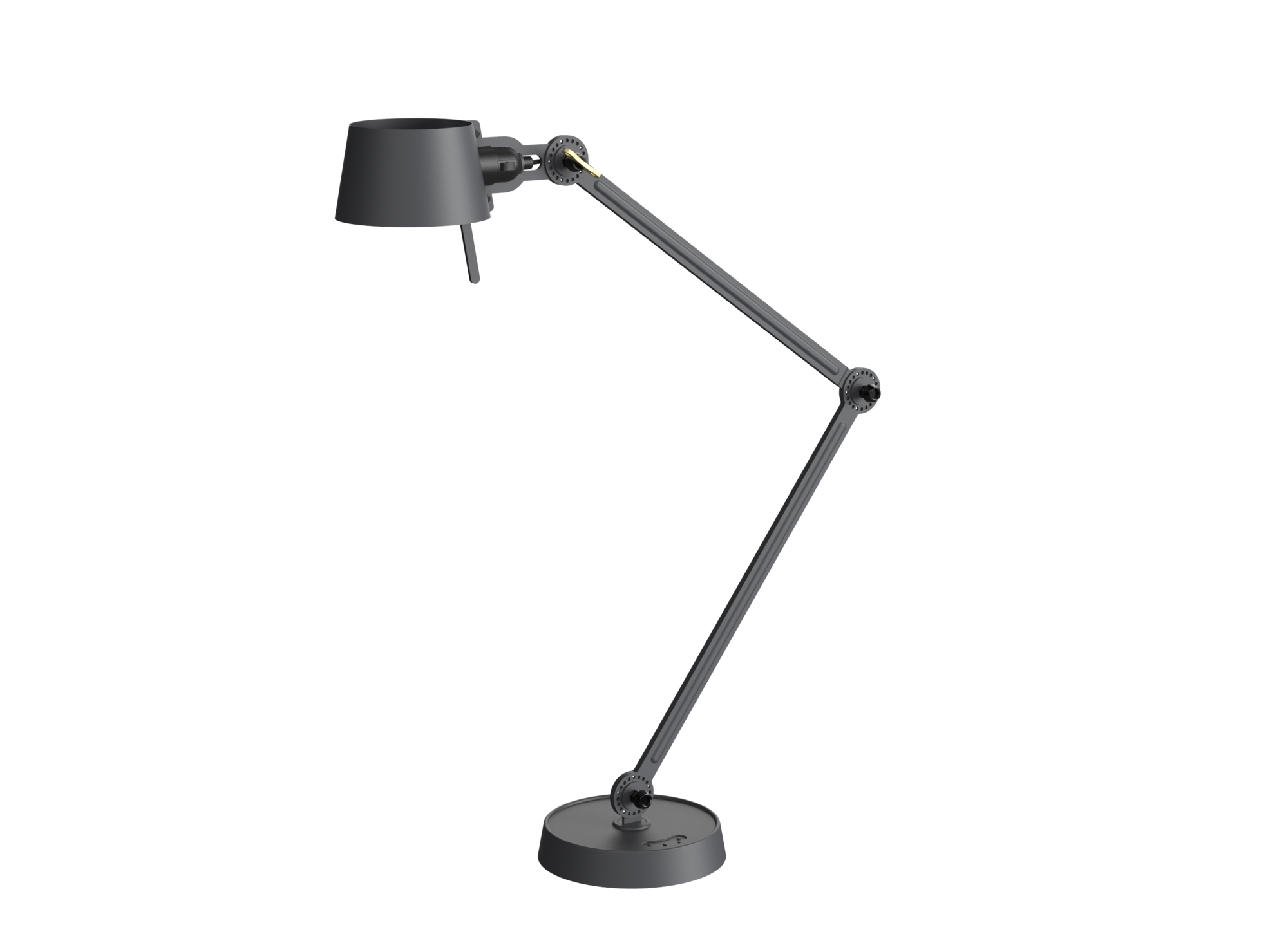 Bureaulamp Bolt met voet 2 armen midnight gray