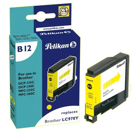 Pelikan Druckerpatrone B12 ersetzt Brother LC970, yellow, 9 ml
