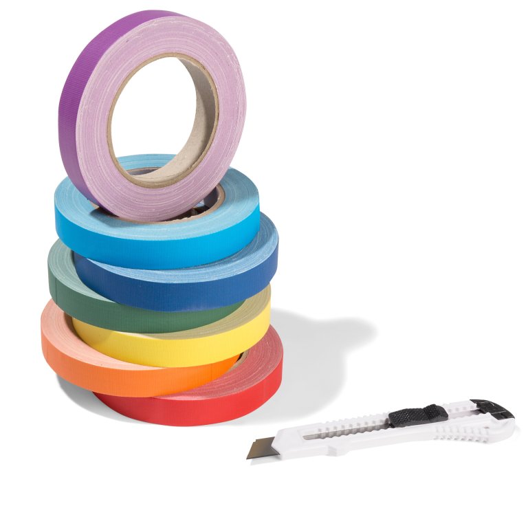 Gewebeband ''Gaffa'', matt, Rainbow Set